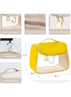 FunBlast Cosmetic Bag for Women - Cosmetic Makeup Pouch Organizer with Hanging Hook, Bathroom Bag, Shaving Kit Bag, Toiletry Kit, Cosmetics, Gadget, Make up and Accessories Bag for Women (Yellow) - pzsku/ZC76885702979BC296CA5Z/45/_/1738306467/195c6d5d-5ca5-48e9-9a1b-449a64732028