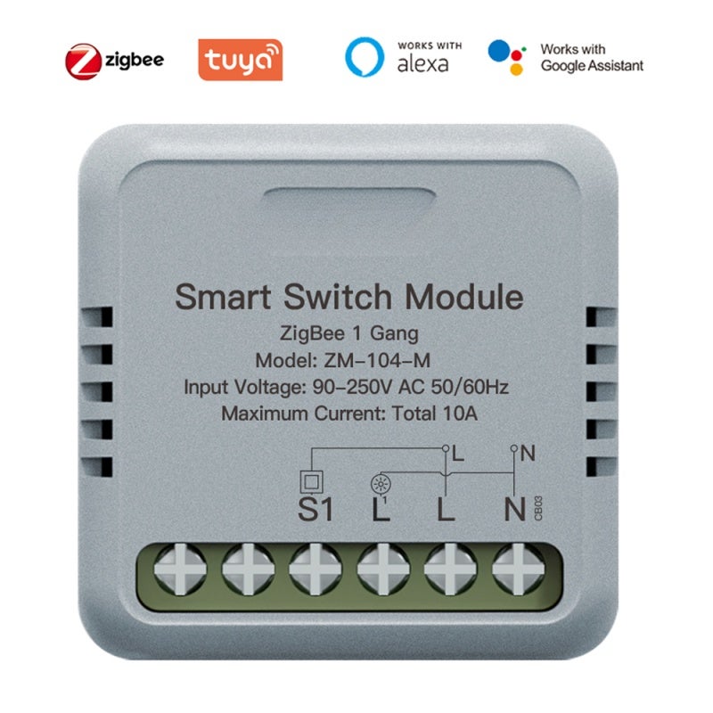 مويس ترجمة: وحدة تبديل ذكية من Tuya بتقنية ZigBee محمولة لأتمتة المنزل بنظام التركيب الذاتي مع تحكم بالتوقيت والتحكم الصوتي متوافقة مع Google Home و - Image 1