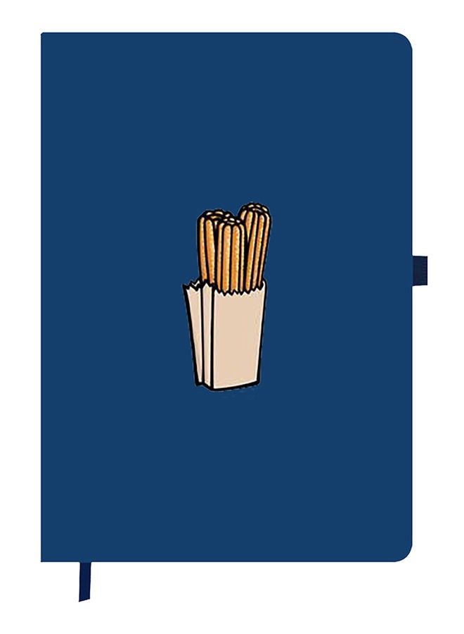 Theodor Designer A5 Thick Blue Hardcover Notebook Dessert Churos - Image 1