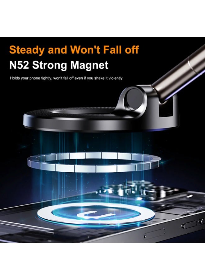 Kannzz K007 360° Magnetic Car Phone Holder – Universal Dashboard Mount, Strong Magnets, Foldable Design - Image 4