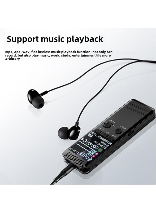 قلم تسجيل التجارة الإلكترونية 32 جيجا بايت 64 جيجا بايت عالي الدقة لتقليل الضوضاء قلم تسجيل ذكي متعدد اللغات شاشة كبيرة اللون: أسود - السعة: 64 جيجا بايت - Image 2