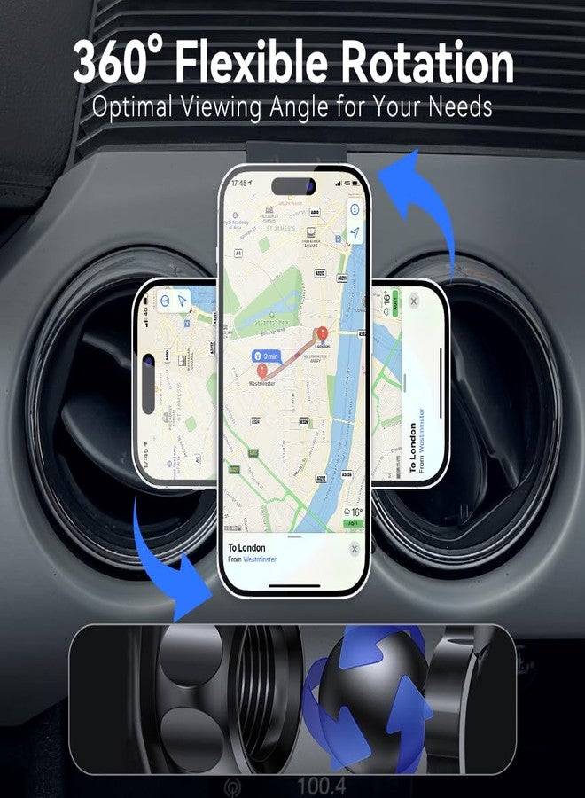 BEERTE Fits MagSafe Car Mount Fit for Ford Mustang 2015-2023 Hands Free Magnetic Phone Holder for Car Vent 360° Rotation Car Phone Mount Fit for iPhone 15 14 13 12 Series MagSafe Case All Phones - Image 4