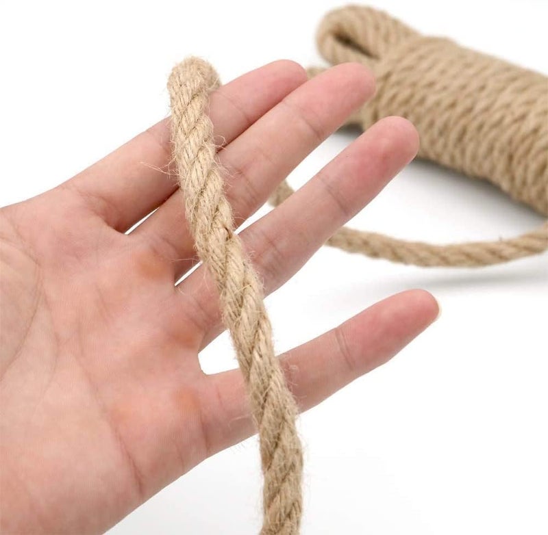 PREMIFY 10M Jute Rope, 8mm Natural Jute Twine Rustic Cord,Hemp String for DIY Box Packing Wedding Decoration, Bundling Wrapping Floristry Arts Crafts - Image 3