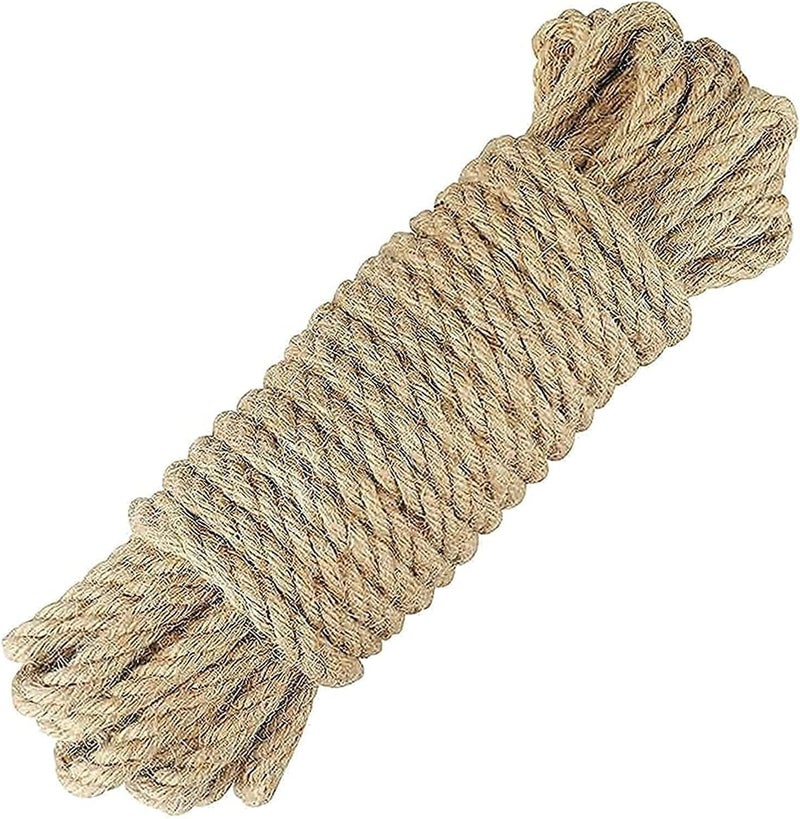 PREMIFY 10M Jute Rope, 8mm Natural Jute Twine Rustic Cord,Hemp String for DIY Box Packing Wedding Decoration, Bundling Wrapping Floristry Arts Crafts - Image 1