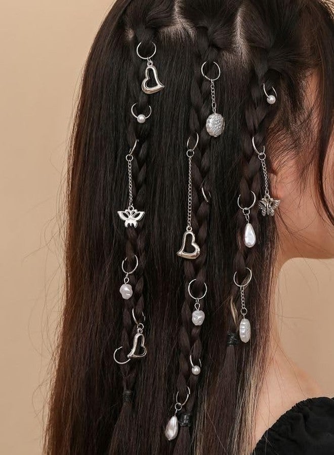 Plenteous مجموعة وفيرة من مشابك وحلقات ضفائر الشعر - خرز دريدلوك متعدد الأشكال، إكسسوارات شعر على شكل حلقات للفتيات والسيدات (30 قطعة بتصميمات متنوعة) - Image 4