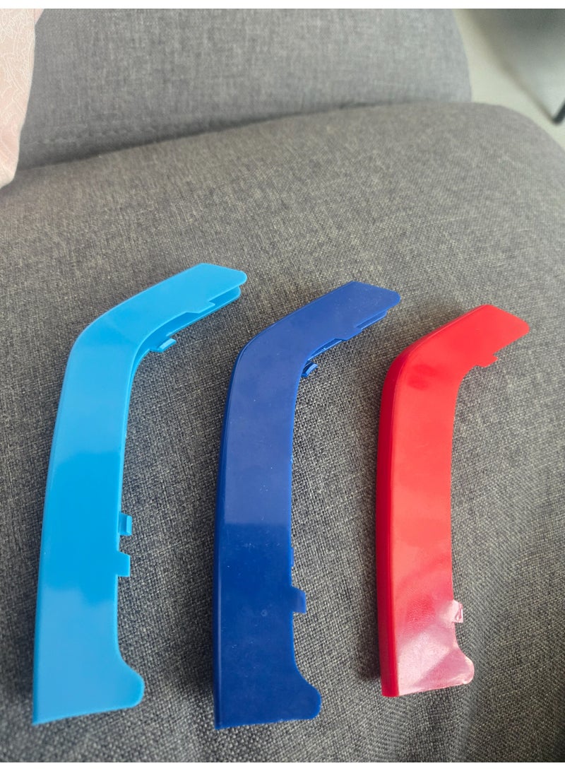 BMW 3 Series F30 F31 M Sport Front Kidney Grill Insert Trim, Tri-Color ABS - Image 3