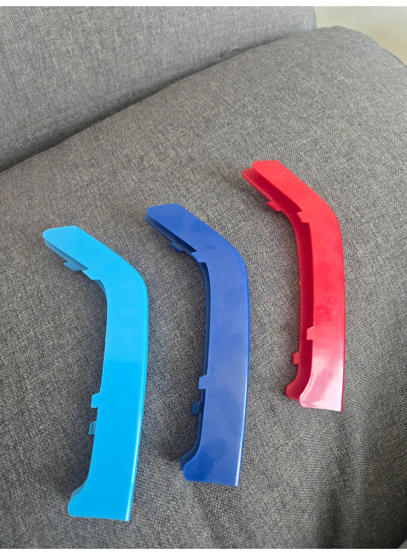 BMW 3 Series F30 F31 M Sport Front Kidney Grill Insert Trim, Tri-Color ABS - Image 2
