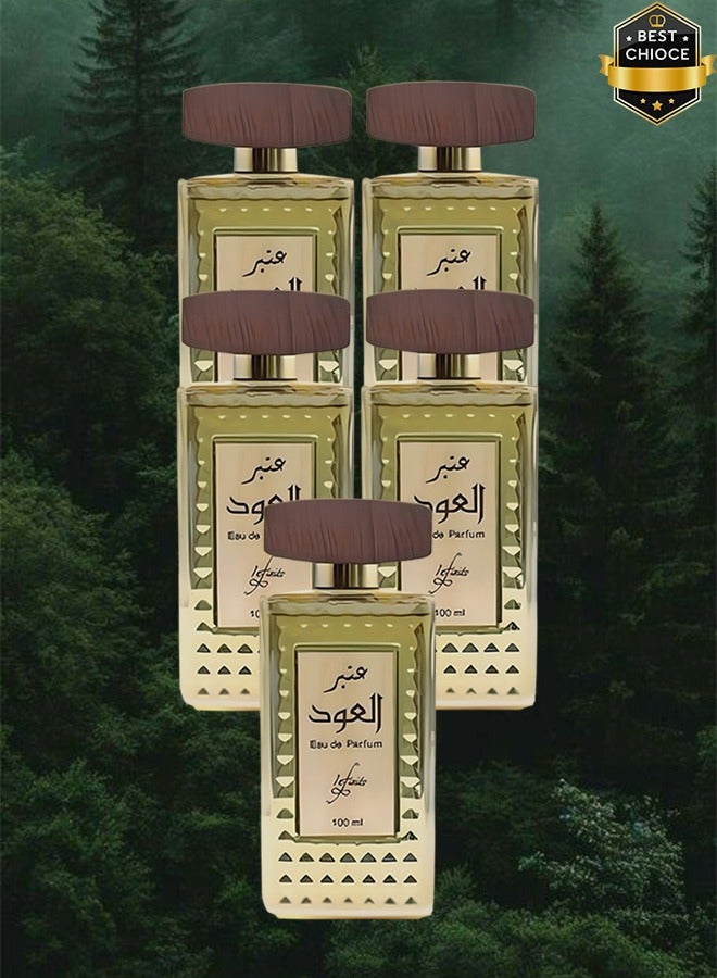 Infinite 5 Pieces Amber Al Oud Perfume 100ml EDP - Image 1
