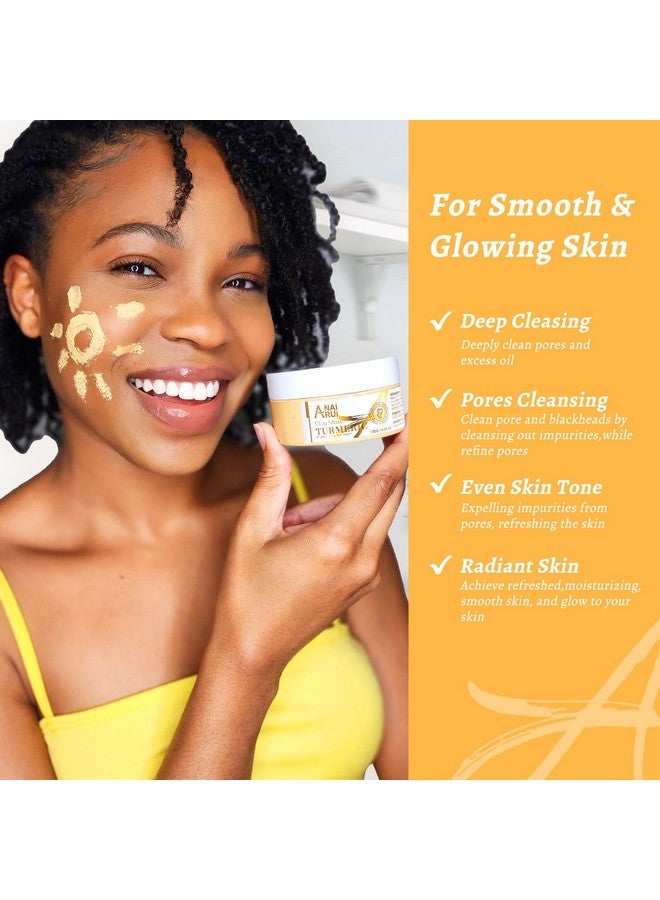 ANAI RUI Turmeric Vitamin C Face Mask For Dark Spots Kaolin Clay Mask With Vitamin C E And Aloe Skin Care Turmeric Clay Mask For Acne & Refineing Pores Smooth & Radiant Skin 4.23 Oz - Image 3