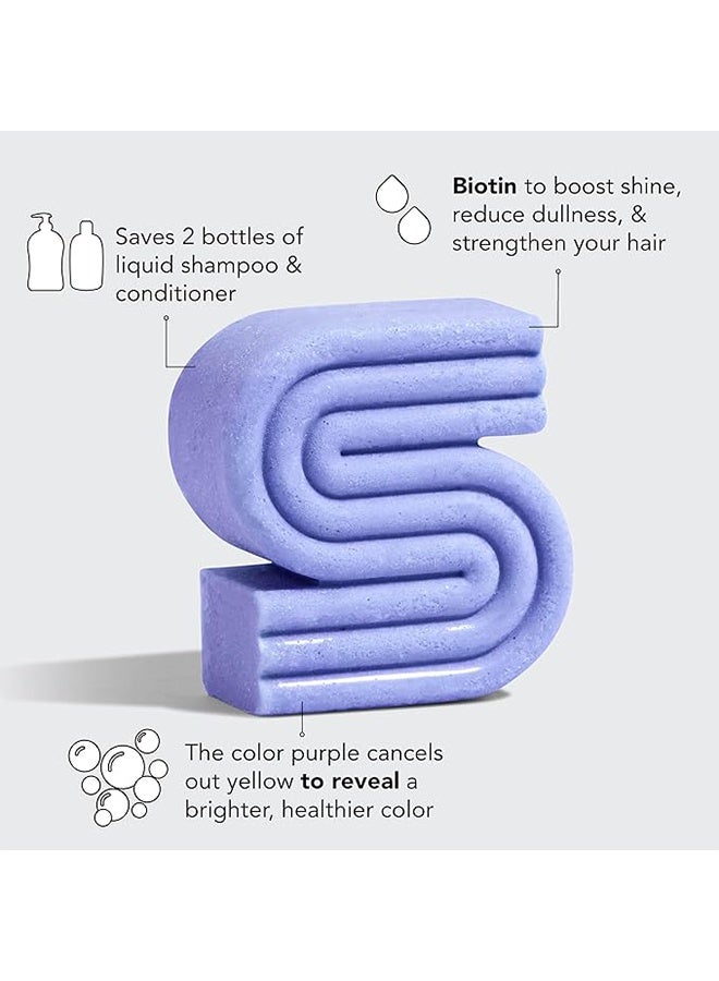 الرجم الأرجواني الصلب شامبو، تقوية الشعر و محايد النغمات Brassy، Vegan، for Blonde & Highlighted Hair - Image 3