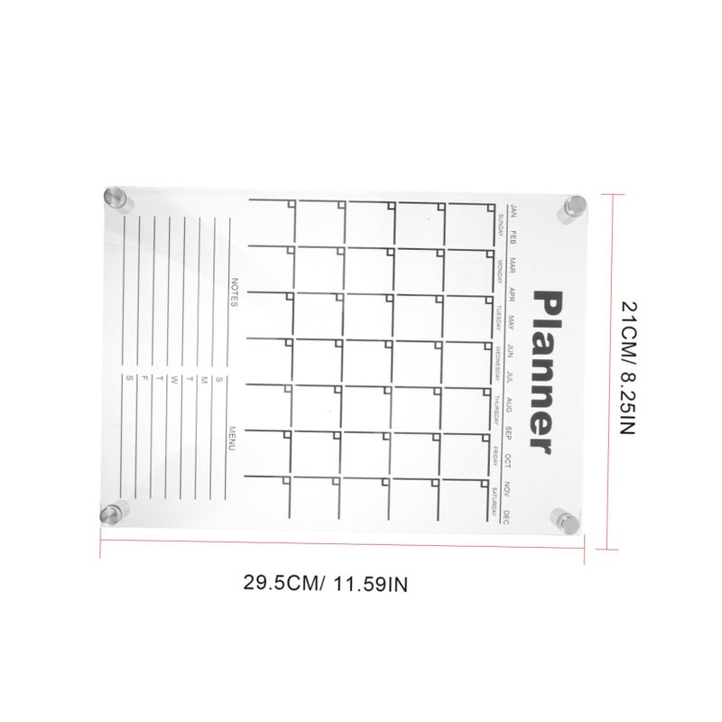 3D Acrylic Monthly Dry Erase Board Hanging Wall Calendar Planner For Office - Image 3