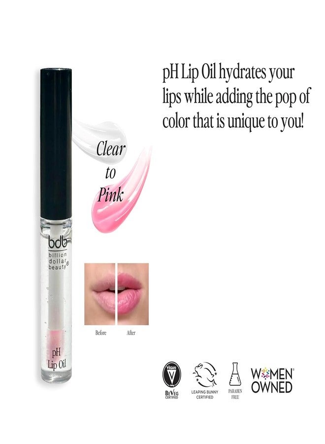 billion dollar brows pH Lip Oil Blushing Effect 2 Pack - Bespoke Color Changing Tint For Women - Hydrating Gloss Shine & Long Lasting Tinted Coloring without Stickiness - Image 3