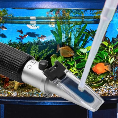 Labart Professional Salinity Refractometer for Aquarium, Saltwater Testing, Dual Scale Salinity Tester 0-100 PPT & 1.000-1.070 Specific Gravity Saline Seawater Hydrometer ATC - Image 1