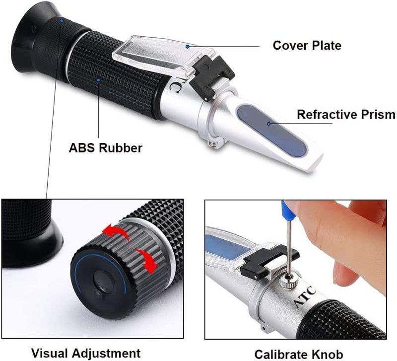Labart Professional Salinity Refractometer for Aquarium, Saltwater Testing, Dual Scale Salinity Tester 0-100 PPT & 1.000-1.070 Specific Gravity Saline Seawater Hydrometer ATC - Image 4