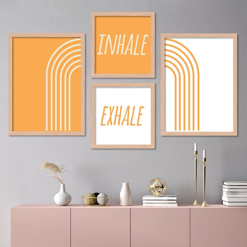 ARAkri Modern Yoga Art Framed Wall Posters wall Paintings Arts Prints For Living Room Bedroom Office Home Wall Decoration gift item Wall Art 11 x 14 inch 11 x 11 inch Framed Set of 4