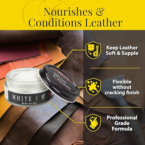 KELLYS Kelly's White Shoe Polish 1.5 oz - Professional Leather Shoe Cream - Image 5