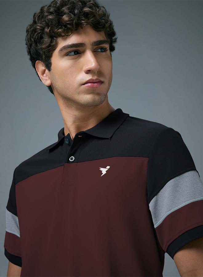 Technosport Men Slim Fit Color Block Pique Polo - Image 4