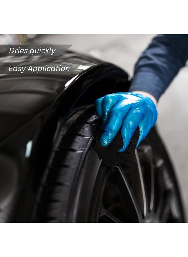 Nora Combo - 5pcs Nora Fast & Black Tyre Shine Spray 650ml High Gloss Tire Dressing for Instant Shine, Protection and Long-Lasting Black Finish for Car & Bike Tyres - N-501 - Image 3