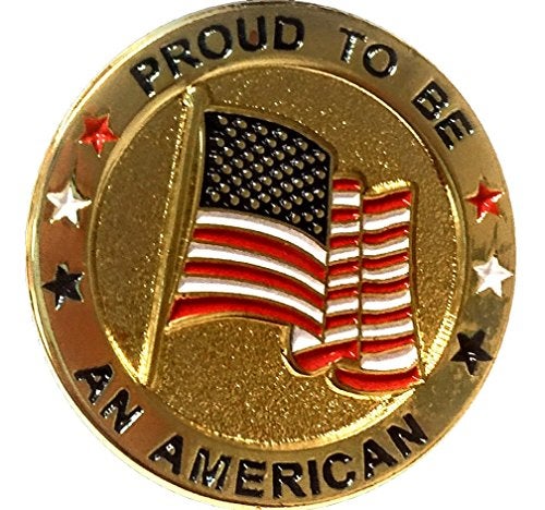 Aquinas Eagle American Flag Pin, New Citizen Gift, Enamel Lapel Pin Proudly Celebrating American Citizenship, Naturalization, Wear Proudly on July 4, Veteran's Day, United States Semiquincentennial - Image 1