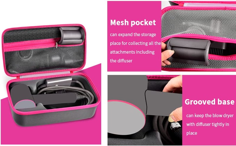 ANKHOH Case Holder Compatible with Dyson Supersonic Hair Dryer, Blow Dryer Storage Bag Fits for Dyson Supersonic Limited Gift Set Edition and Accessories, Box Only - Image 4