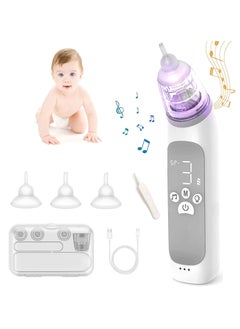TDOO Nasal Aspirator For Baby, Electric Nose Aspirator For Toddler With 3 Food Grade Silicone Tips, Adjustable 3 Levels Suction Rechargeable Nose Aspirator, Music & Light, Automatic Mucus Nose Cleaner  - Image 1