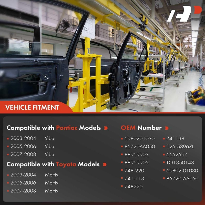 A-Premium Electric Power Window Regulator with Motor for Pontiac Vibe & Toyota Matrix 2003-2008 Front Left Driver Side - Image 3