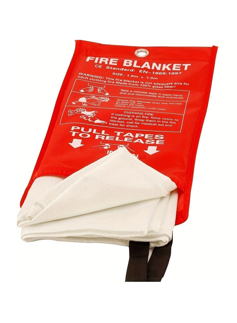 1 pcs Fire Blanket 1.2m- Heat Resistant Emergency Protection for Kitchen, Fireplace, Grill, Car, and Camping - Shields Against Flames and Sparks - Image 1