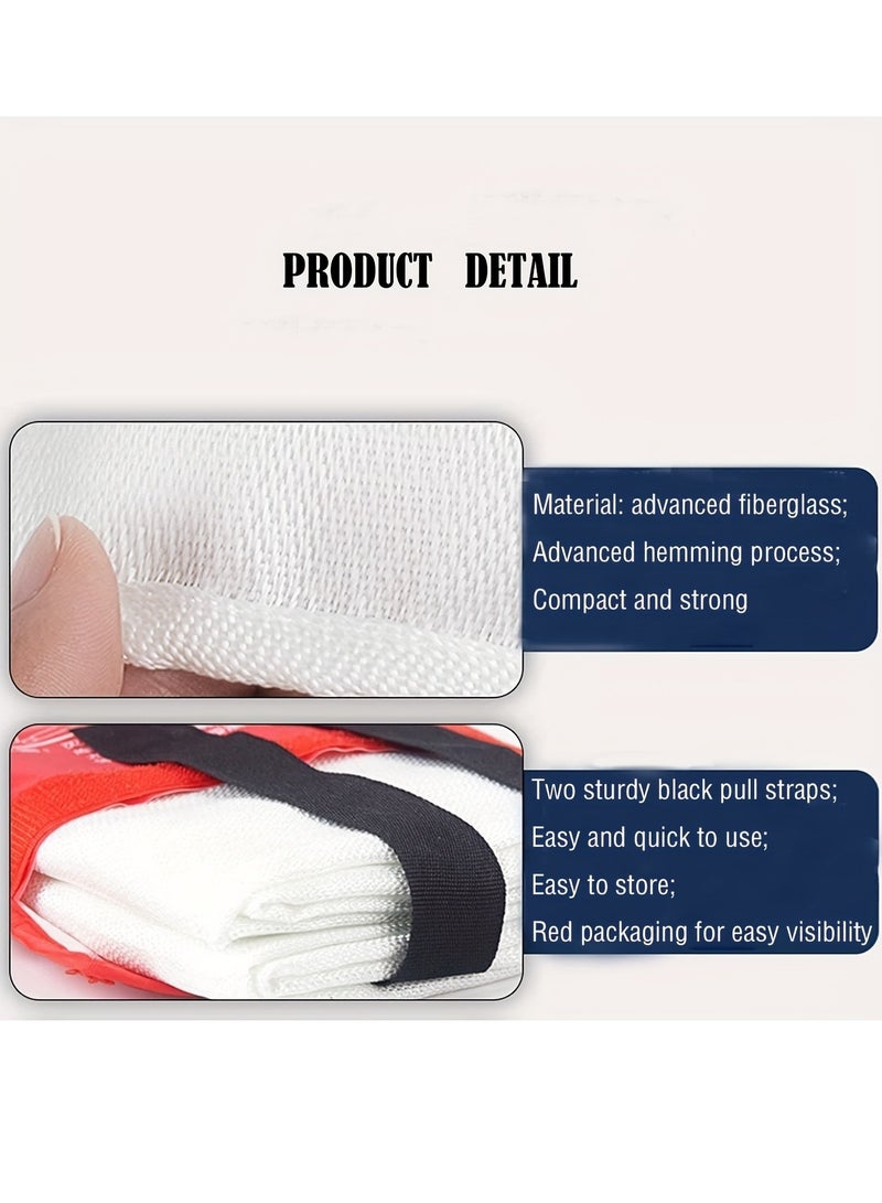 1 pcs Fire Blanket 1.2m- Heat Resistant Emergency Protection for Kitchen, Fireplace, Grill, Car, and Camping - Shields Against Flames and Sparks - Image 5