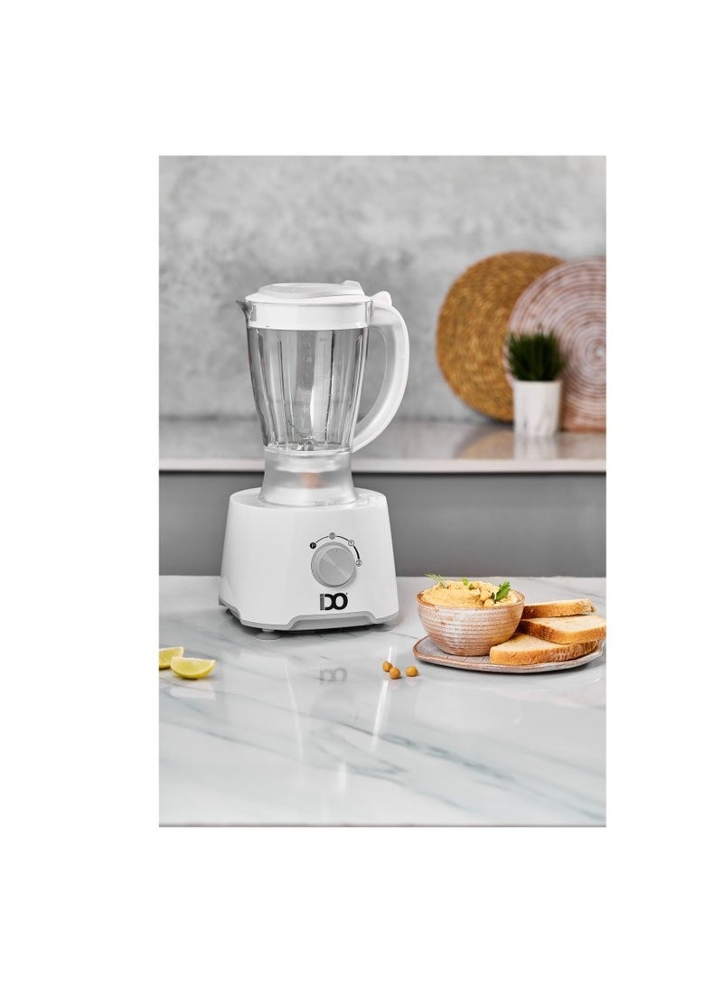 ايدو محضر طعام 25 وظيفة 2 سرعة 1000 وات لون أبيض FP1000-WH - Image 2