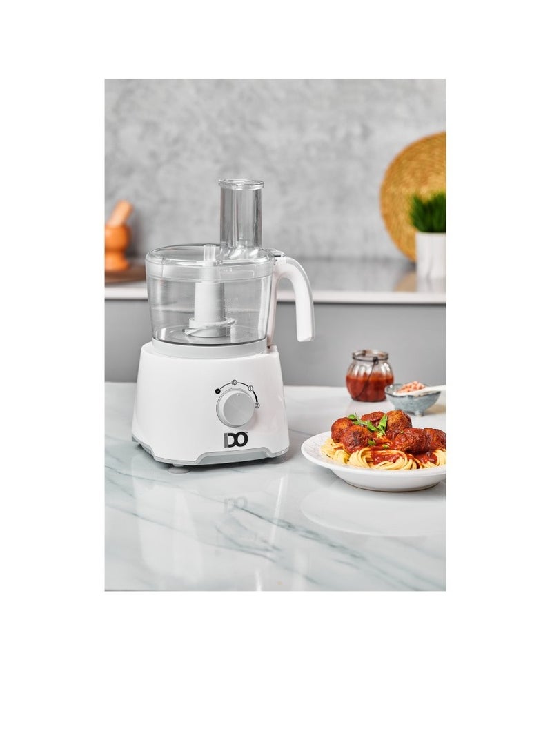 ايدو محضر طعام 25 وظيفة 2 سرعة 1000 وات لون أبيض FP1000-WH - Image 3