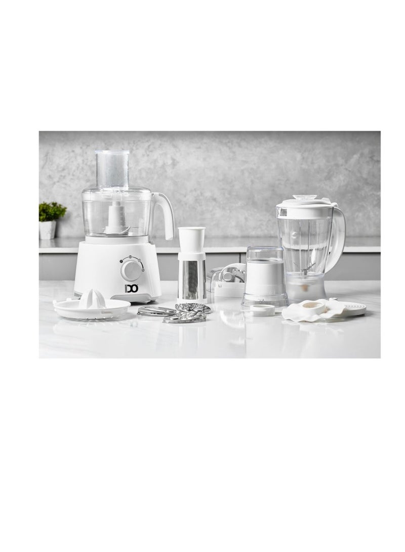 ايدو محضر طعام 25 وظيفة 2 سرعة 1000 وات لون أبيض FP1000-WH - Image 4