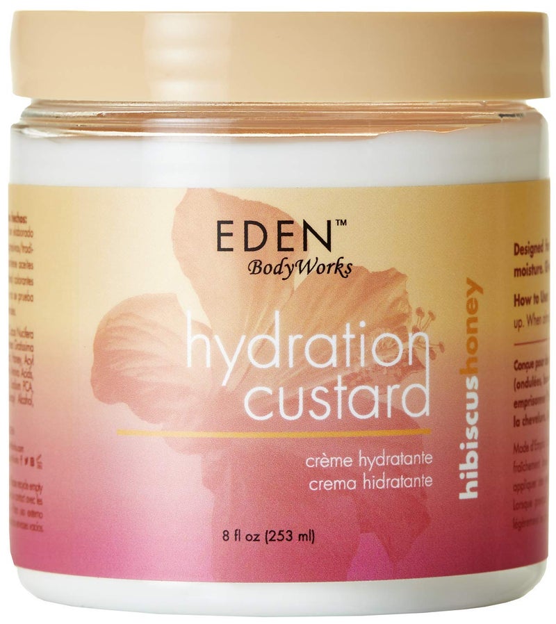 EDEN BodyWorks Hibiscus Honey Hydration Custard | 8 oz | Define Light & Bouncy Curls - Moisturize & Soften Hair - Image 1