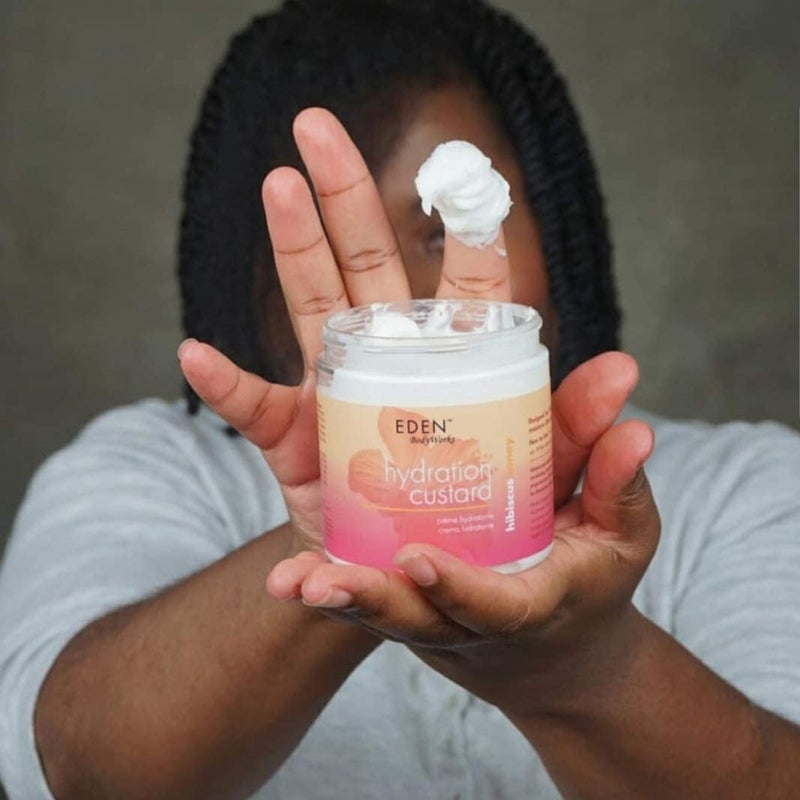 EDEN BodyWorks Hibiscus Honey Hydration Custard | 8 oz | Define Light & Bouncy Curls - Moisturize & Soften Hair - Image 4