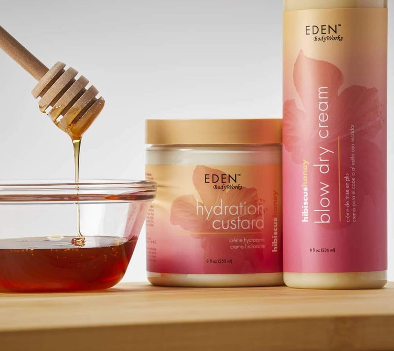 EDEN BodyWorks Hibiscus Honey Hydration Custard | 8 oz | Define Light & Bouncy Curls - Moisturize & Soften Hair - Image 5