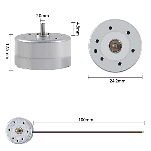 Alinan 10pcs Mini Generator Motors 3V-12V DC Motor Electric Motor for DIY Electronic Wind Turbine Generator Hand Cranked Power Model School Project Educational Physics Experiment - Image 3
