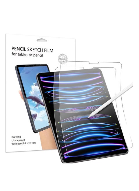 عبوتان من واقي شاشة Paperfeel الجديد المتوافق مع iPad Pro 11 بوصة 2024 (M4) / iPad Air 11 بوصة 2024 (M2)، فيلم PET غير لامع لكتابة الأعمال الفنية الورقية، صديق لرأس القلم، مضاد للتوهج، سهل التركيب