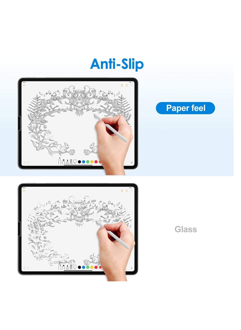 Generic - عبوتان من واقي شاشة Paperfeel الجديد المتوافق مع iPad Pro 11 بوصة 2024 (M4) / iPad Air 11 بوصة 2024 (M2)، فيلم PET غير لامع لكتابة الأعمال الفنية الورقية، صديق لرأس القلم، مضاد للتوهج، سهل التركيب - Image 1