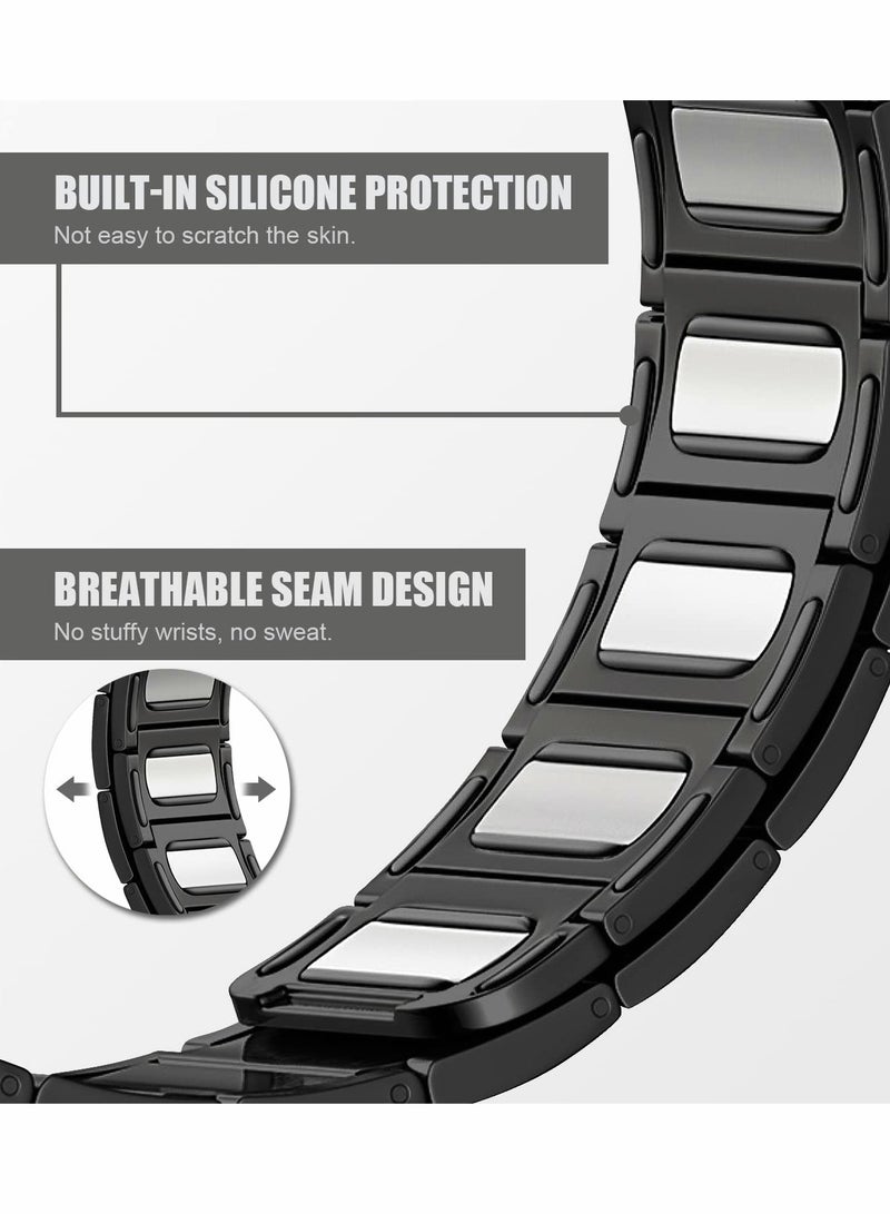 Metal Straps Compatible with Apple Watch 45mm/44mm, Magnetic Metal iWatch Replacement Bands - Image 5
