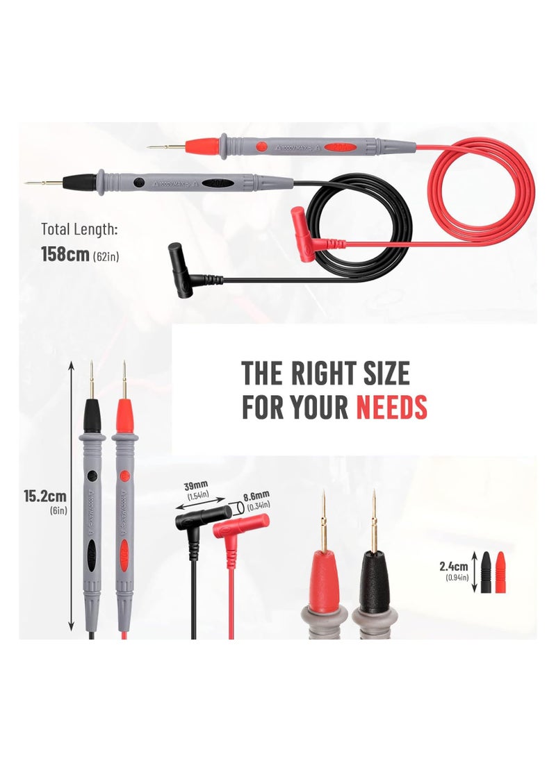 SANMUGEED - Multimeter Test Leads, PT1005 1000V 10A Multi-meter Test Probes Kit, Universal Testing Lead Compatible with Electric Tester/Digital Multimeters - Image 1