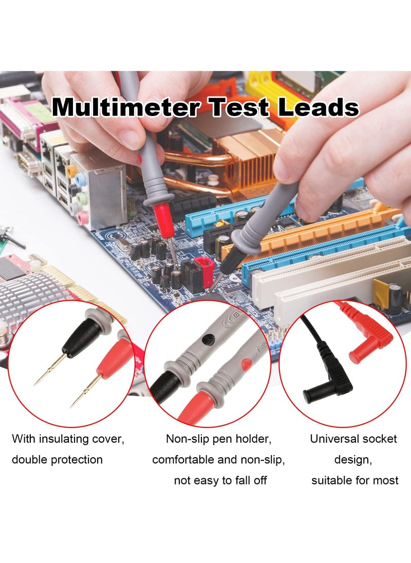 SANMUGEED - Multimeter Test Leads, PT1005 1000V 10A Multi-meter Test Probes Kit, Universal Testing Lead Compatible with Electric Tester/Digital Multimeters - Image 1