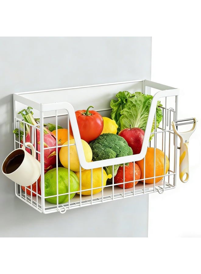 OSOVGO Magnetic Spice Rack for Refrigerator, Fridge Organizers and Storage, Pantry Organizers & Storage, Magnetic Shelf for Refrigerator, Laundry Room Organization, Magnetic Wall Shelf (White) - Image 1