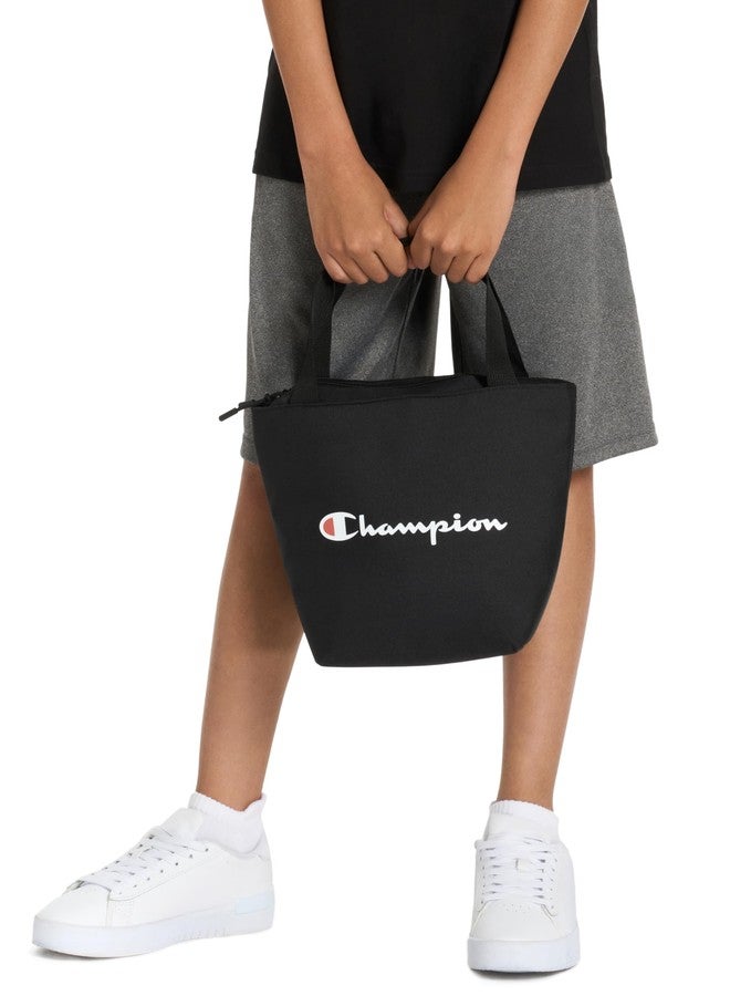 Champion Kids' Fresh Tote Lunch Kit, Black, One Size, Fresh Insulated Lunch Tote With Carry Handle, Leak-resistant Cooler Bag for Daily Use - Image 5