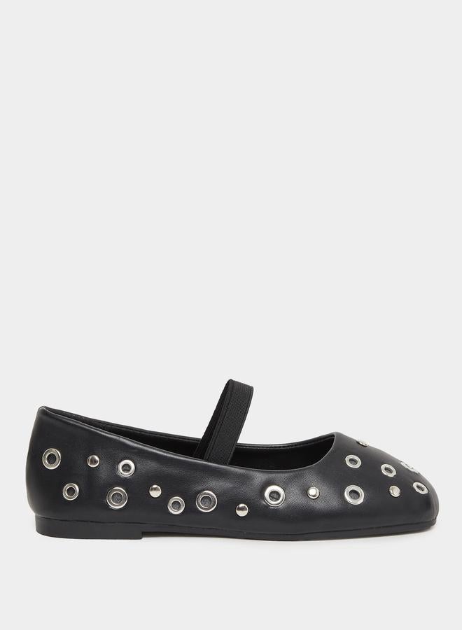 Styli Embellished Slip-on Ballerinas - Image 1