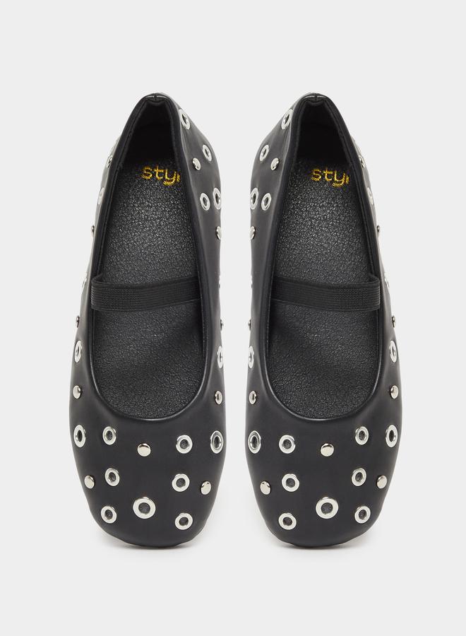 Styli Embellished Slip-on Ballerinas - Image 5