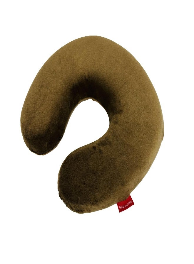 SOCA Memory Foam U Shaped Travel Pillow Neck Support Head Rest Cushion (Brown) - Image 2