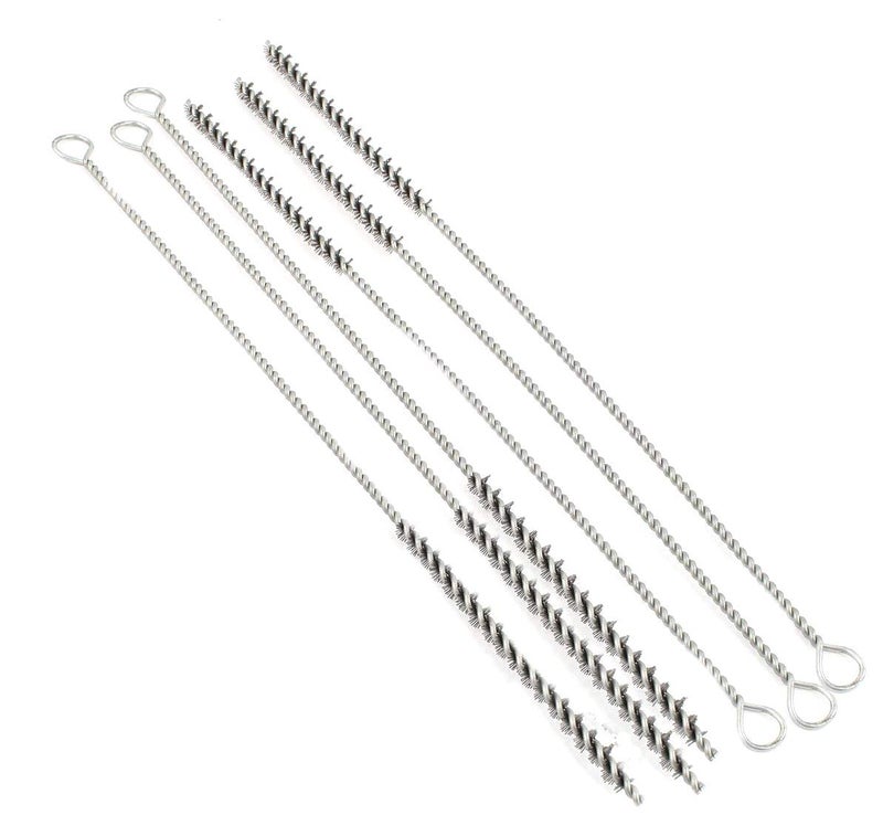YXQ Tube Wire Brush Stainless Steel Bottle 6mmx10.2inch Long-Handle Stiff Bristle Cleaning 6Pcs - Image 1