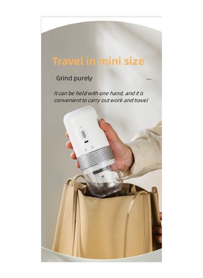 Rechargeable Electric Coffee Grinder – Compact & Portable, Ceramic Burr, Wet & Dry Use, Fine Powder Grinding for Home & Travel