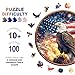 Purdicra Wooden Puzzles for Adults Eagles Pride Wooden Jigsaw Puzzle Unique Animal Shaped Wood Puzzles Adult Christmas Birthday Gifts for FriendsFamily Home Decor 85 85in 100pcs - Image 4