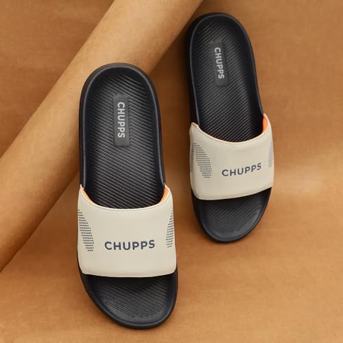 CHUPPS Edge Blue & Grey Drift Orthopedic Slippers | Soft Footpharma Footbed | Breathable Ventilation Holes | Lightweight Flip Flops | Anti-Skid Chappals for Everyday For Mens - Image 2