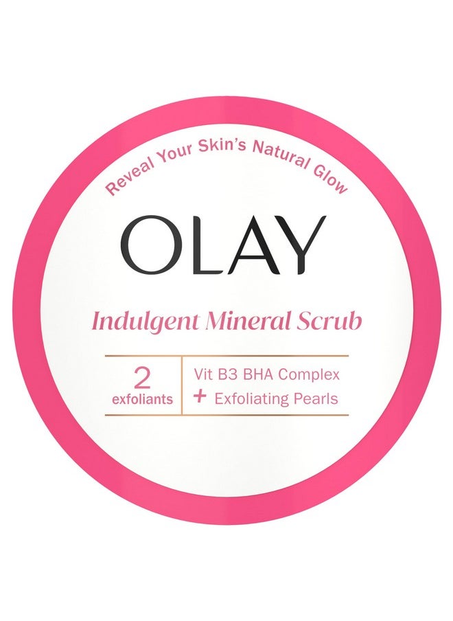 Olay Olay Indulgent Mineral Scrub, Skin Exfoliating & Massaging Pearls, Renewing BHA, Vitamin B3 Complex, Essences of Wild Rose & Cherry Creme Scent, 11 oz  - Image 2